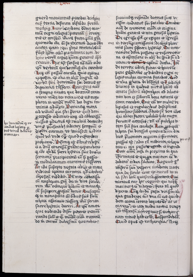 Facsimile of manuscript page containing Cædmon’s Hymn.