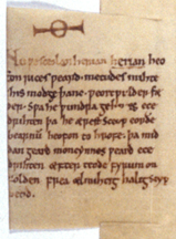 Detail of Hymn on this manuscript page.